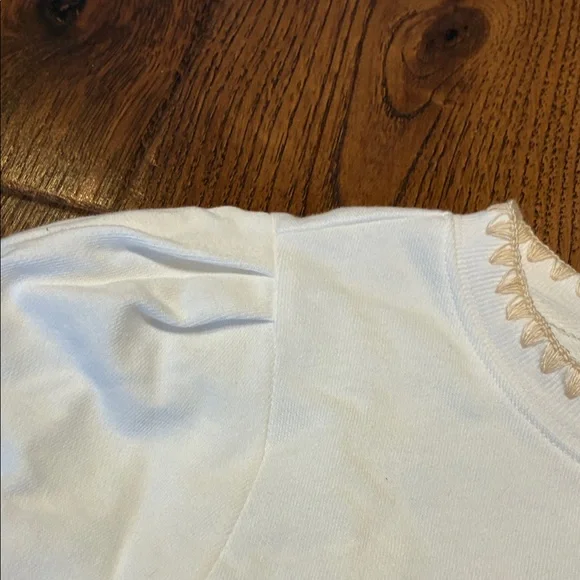 Z Supply White Puff Sleeve Sweater - Picture 4 of 9